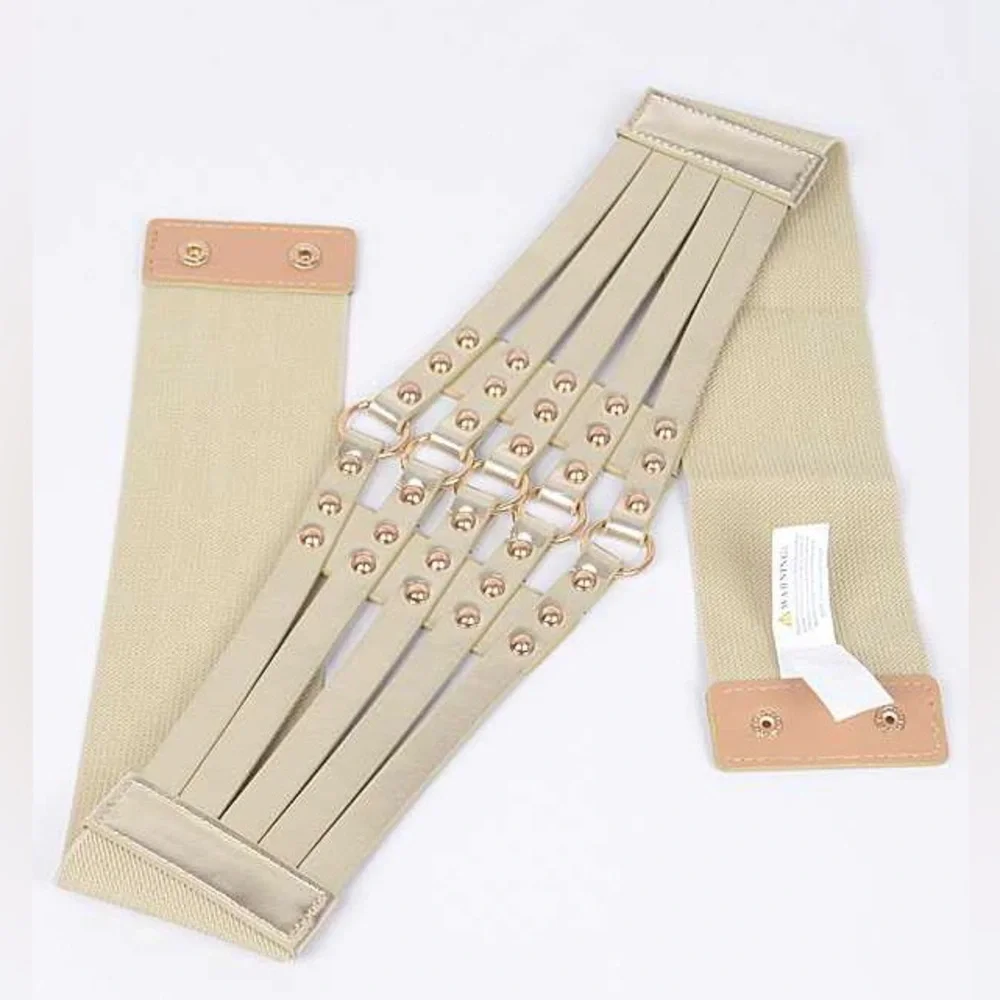 Plus Size Metallic Vegan Leather Statement Belt